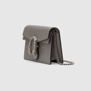 Gucci Dionysus Leather Super Mini Bag Grey | AlmaBagz