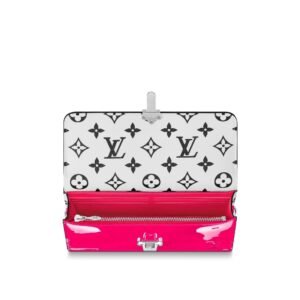 Louis Vuitton Cherrywood Chain Wallet Patent Leather Monogram Berlingot Pink | AlmaBagz