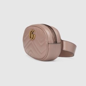 Gucci GG Marmont Matelassé Leather Belt Bag Pink | AlmaBagz