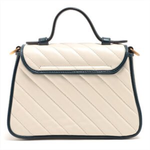 Gucci GG Marmont Leather Two - Way Handbag White | AlmaBagz