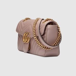 Gucci GG Marmont Medium Matelasse Shoulder Bag Dusty Pink | AlmaBagz