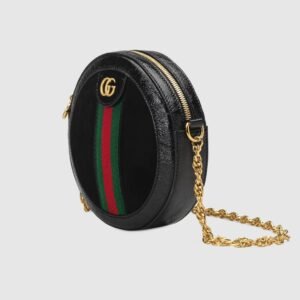 Gucci Ophidia Mini Round Shoulder Bag Black | AlmaBagz