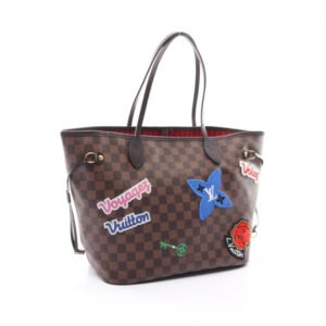 Louis Vuitton Neverfull NM Tote Limited Edition Patches Damier MM | AlmaBagz