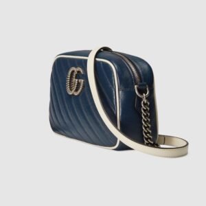 Gucci GG Marmont Matelassé Shoulder Bag Blue | AlmaBagz