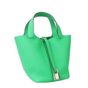 Hermes Picotin 18 TC leather Vert Comic 0Z | AlmaBagz