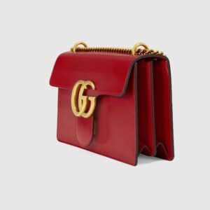 Gucci GG Marmont Leather Shoulder Bag Red | AlmaBagz