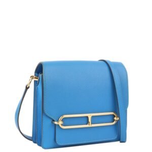 Hermes Mini Roulis Bag in Bleu Hydra GHW. | AlmaBagz