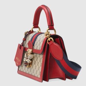 Gucci Queen Margaret GG Small Top Handle Bag Red | AlmaBagz