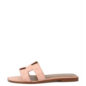 Hermes Oran Sandals in Rose Bubinga 38. | AlmaBagz