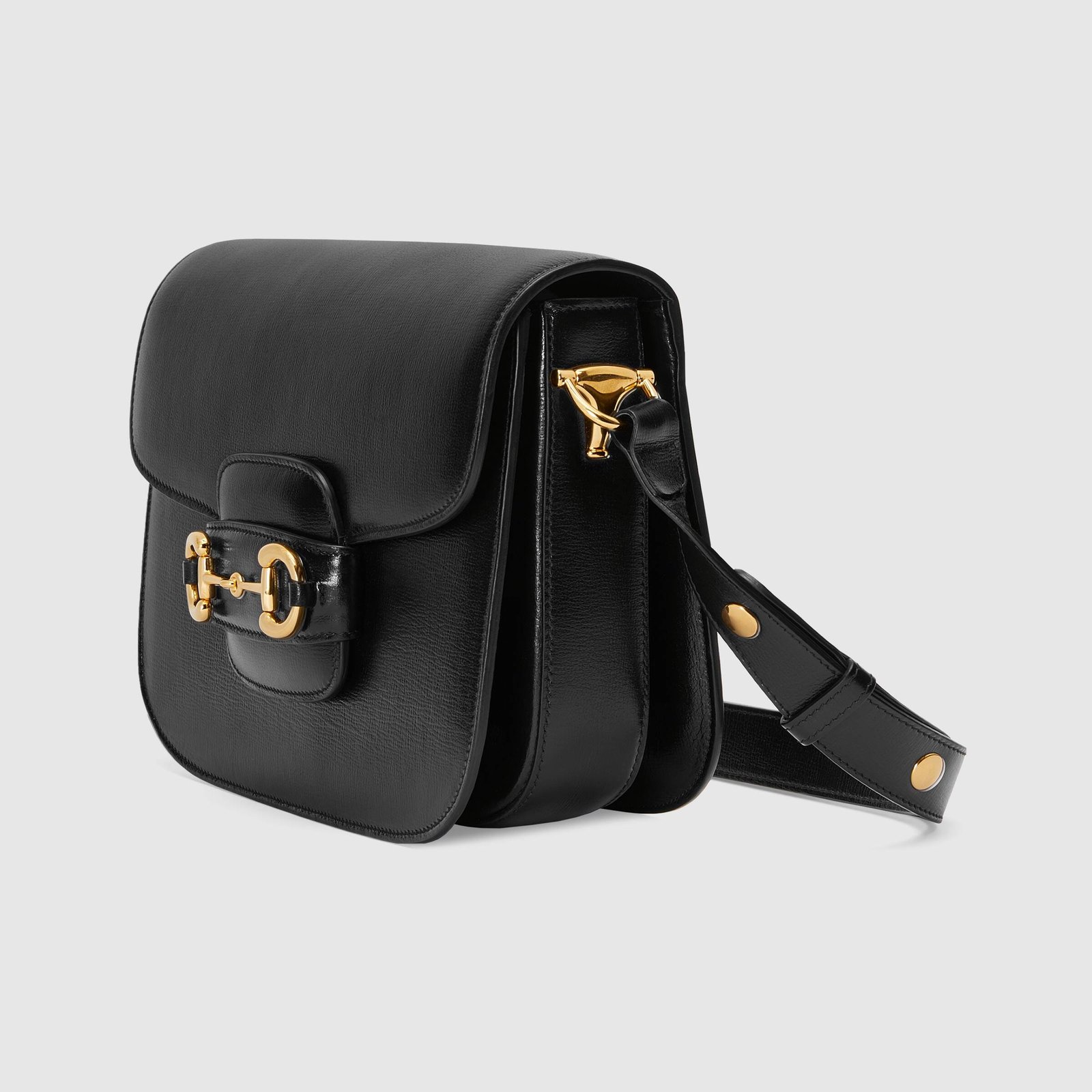 Gucci 1995 Horsebit Shoulder Bag Black | AlmaBagz