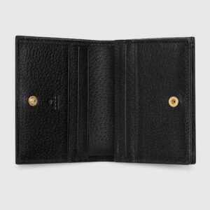 Gucci Ophidia Leather Card Case Wallet Black | AlmaBagz
