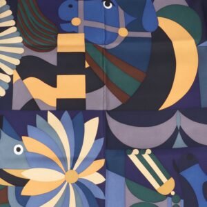 Hermes Blue 90 x 90cm Silk Scarf. | AlmaBagz