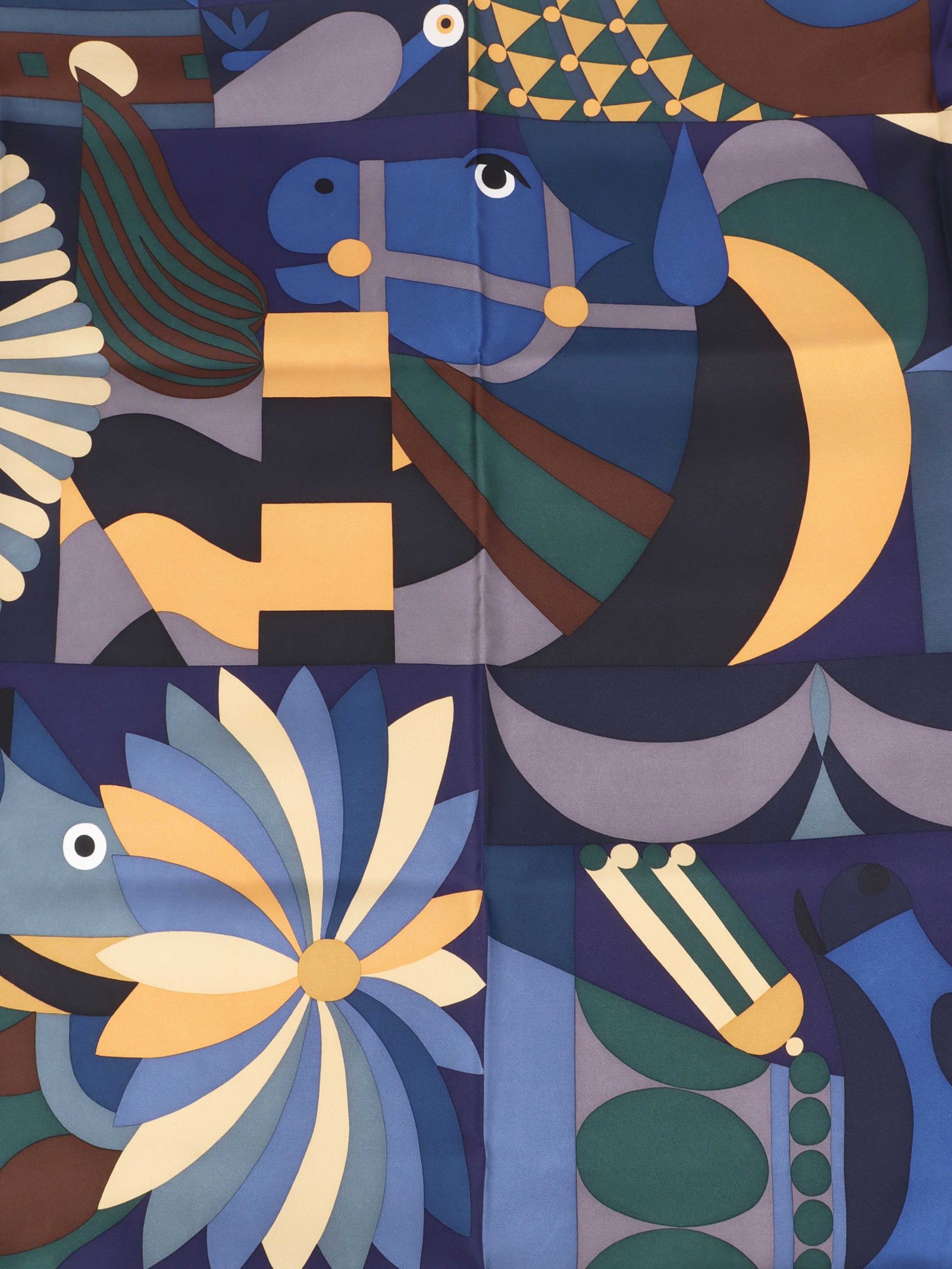 Hermes Blue 90 x 90cm Silk Scarf. | AlmaBagz