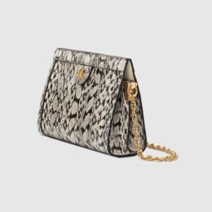 Gucci Ophidia Small Snakeskin Shoulder Bag Grey | AlmaBagz