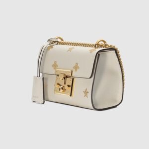 Gucci Padlock Bee Star Small Shoulder Bag White | AlmaBagz