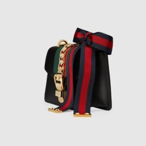 Gucci SyLouis Vuittonie Leather Mini Chain Bag Black | AlmaBagz