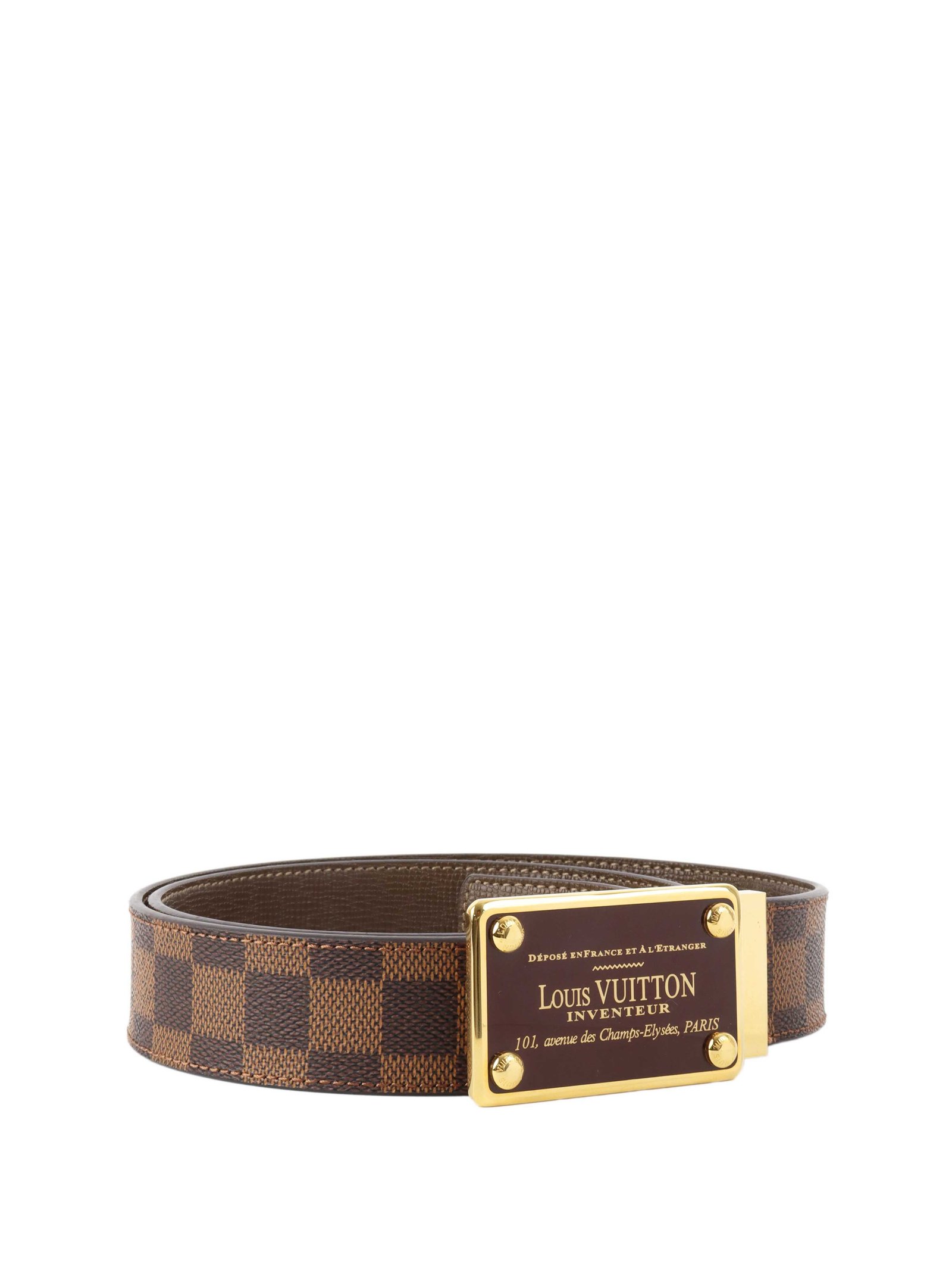 Louis Vuitton Damier Ebene Inventeur Belt. | AlmaBagz