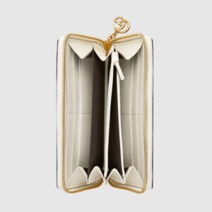 Gucci Ophidia GG Flora Zip Around Wallet White | AlmaBagz
