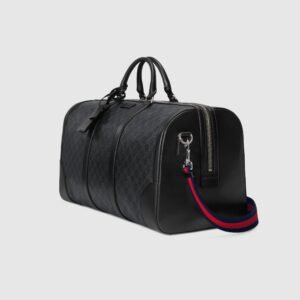 Gucci Soft GG Supreme Carry-On Duffle Black/Grey | AlmaBagz