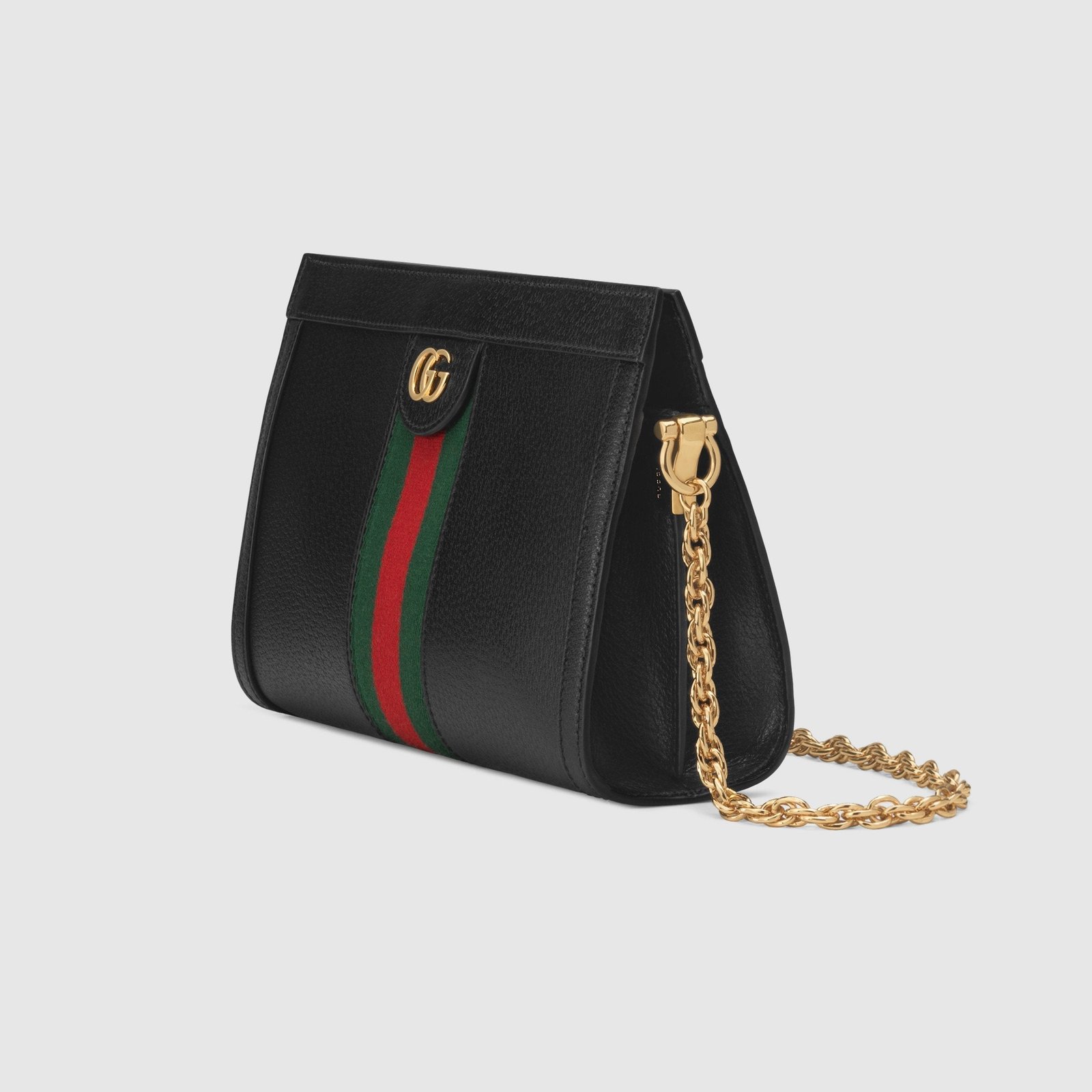Gucci Ophidia Leather Small Shoulder Bag Black | AlmaBagz