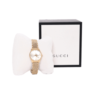 Gucci Stainless Steel/Yellow Gold PVD G Timeless Bee Detail Watch | AlmaBagz
