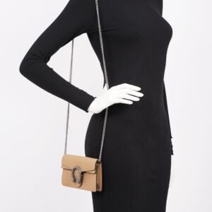 Gucci Womens Dionysus Camel Super Mini | AlmaBagz