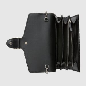 Gucci Dionysus GG Velvet Mini Chain Wallet Black Velvet | AlmaBagz