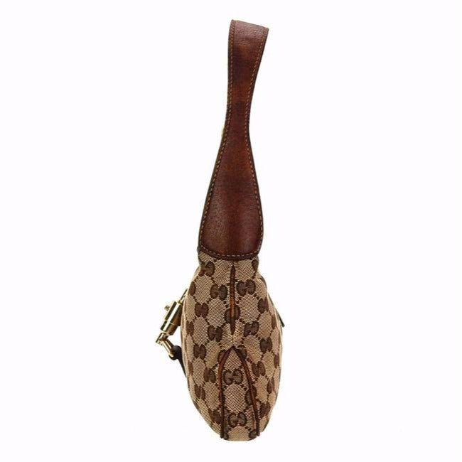 Gucci Jackie Guccissia Print Leather Canvas Petite Bag | AlmaBagz