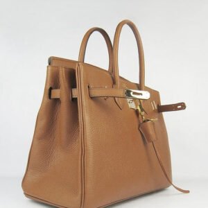 Hermes Birkin 35cm Togo Leather Handbags Light Coffee Golden | AlmaBagz