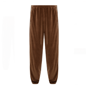Gucci Interlocking GG Stripe Velour Jogger Pants in Brown | AlmaBagz