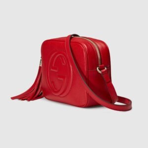 Gucci Soho Small Leather Disco Bag Red | AlmaBagz