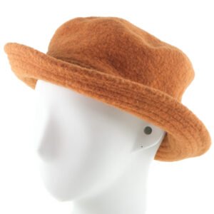 HERMES hat Wool, Nylon Orange Women 57 Used | AlmaBagz