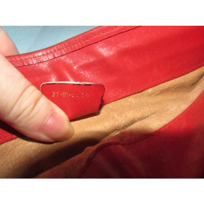 Gucci Vintage Purses Red Gg Canvas Clutch | AlmaBagz