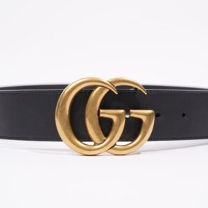 Gucci Womens Marmont Belt Black / Gold 85-34 | AlmaBagz