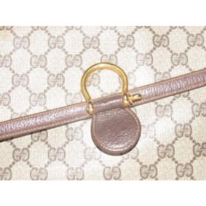 Gucci Vintage Pursesdesigner Purses Large G Logo Print Coated Canvas And Leather In Browns Clutch | AlmaBagz