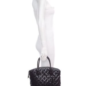 Louis Vuitton Black Patent Leather Limited Edition Lockit  Handbag | AlmaBagz