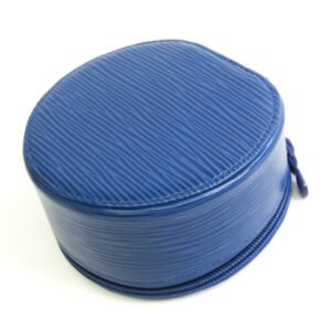 Louis Vuitton Blue Leather Jewelry case wallet accessories | AlmaBagz