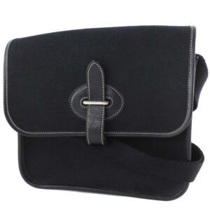 HERMES Shoulder Bag canvas black Buenaben Women Used | AlmaBagz