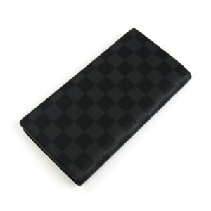 Louis Vuitton Black Canvas Portefeuille Brazza wallet accessories | AlmaBagz