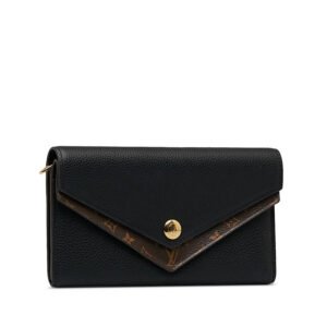 Louis Vuitton Monogram Portfolio Double V Long Wallet M64319 Black Brown PVC Leather  Louis Vuitton | AlmaBagz