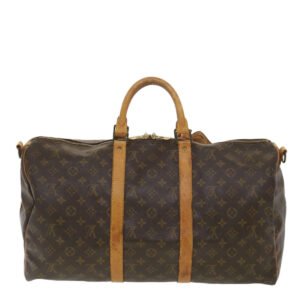 LOUIS VUITTON Monogram Keepall Bandouliere 50 Boston Bag M41416 LV Auth 38157 | AlmaBagz