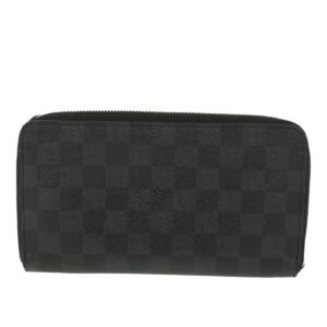 LOUIS VUITTON Damier Graphite Zippy Organizer Long Wallet N63077 LV Auth 38242 | AlmaBagz