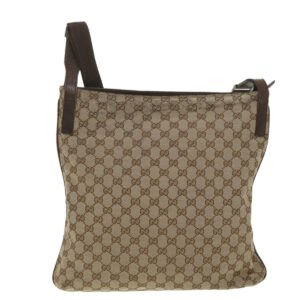 GUCCI GG Canvas Shoulder Bag Beige 122791  38436 | AlmaBagz