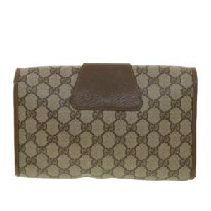 GUCCI GG Canvas Web Sherry Line Clutch Bag Beige Red Green 89.01.030  39241 | AlmaBagz