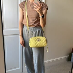 Gucci GG Pale Yellow Marmont Small Shoulder Bag (RRP £1340) | AlmaBagz