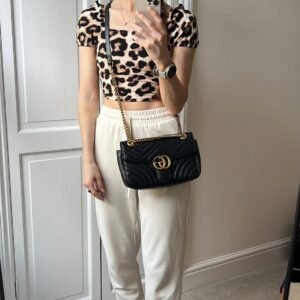 Gucci GG Black Marmont Small Shoulder Bag (RRP £1890) | AlmaBagz