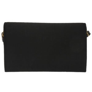HERMES Shoulder Bag Satin black Cooktail Vintage Women Used | AlmaBagz