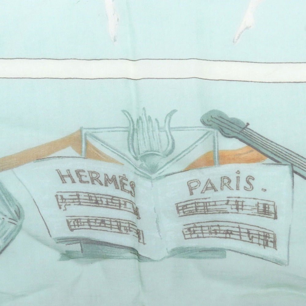 HERMES scarf silk Green Carre90 LA DANCE | AlmaBagz