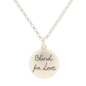 Gucci Blind X Love Round Necklace in Silver | AlmaBagz