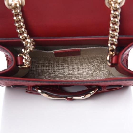 Gucci Emily Mini Micro Guccissima Bag Red | AlmaBagz